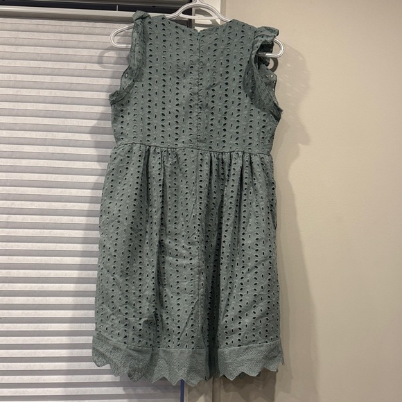 Green Eyelet Dress - Picture 3 of 5